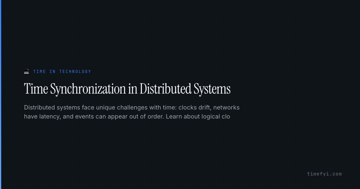 Time Synchronization in Distributed Systems — Time in Technology — TimeFYI